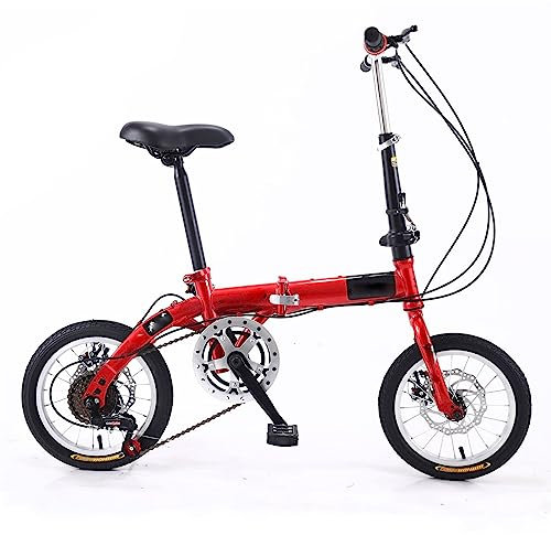 Faltbares 35,6 cm (14 Zoll) Fahrrad, 5 Geschwindigkeiten, tragbares, leichtes Fahrrad für Stadtpendeln, von Männern, Frauen, Kindern – kompakt und stilvoll mit 4 Farben zur Auswahl
