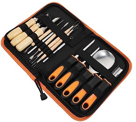 Alipis 1 Satz 15 Stück Kürbisschnitzmesser Kürbis Schnitzmesser Schnitzset Halloween-schnitzerei-skulptur-kit Gravierwerkzeuge Kürbis-sculpting-kit Klinge Aus Rostfreiem 2cr13-stahl