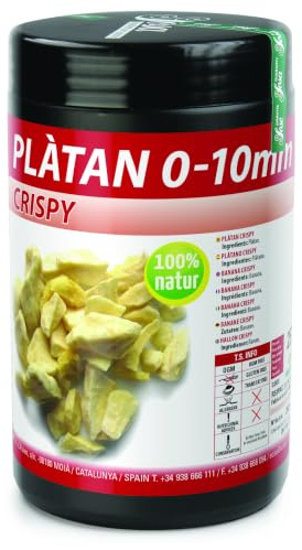 Sosa Frutas crujientes de plátano liofilizadas – Añade textura y estilo a la confitería y postres – 250 g