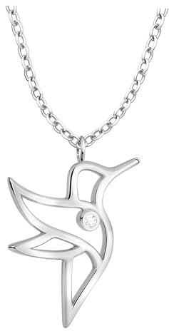 Sofia Milani - Collar para Mujeres en Plata de Ley 925 - con Circonita - Colgante de Colibrí - N0826