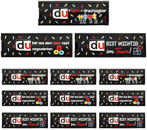 Giftota 12pcs Team Geschenke - Hülle Filz Geschenk Verpackung - Duplo Geschenkbox - Kleine Geschenke für Kollegen, Mitarbeiter - Ohne Schokolade