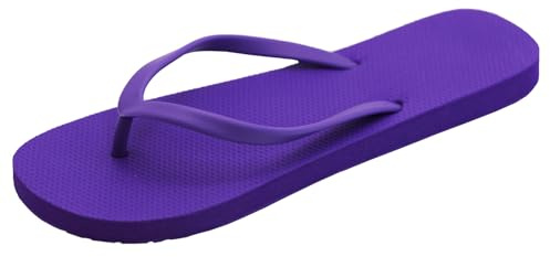 Infradito sottili da donna, pantofole da donna, sandali piatti, infradito leggeri in gomma, scarpe estive senza lacci, Viola, 37/38 EU