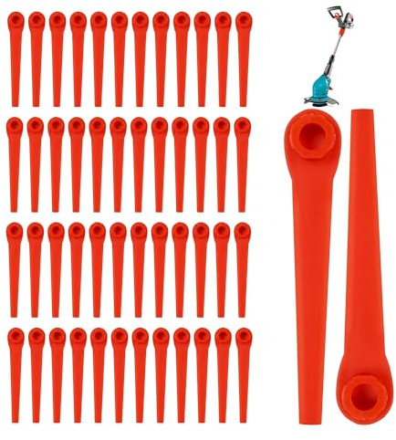 Flaveano Kunststoff Ersatzmesser für Gardena Rasentrimmer, 100 Stück