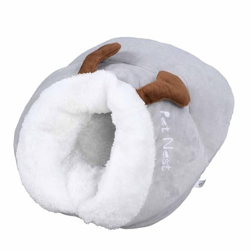 Pet House Höhlenbett Beleuchtete Flauschige Winter Warme Katzenbett Caver (M)