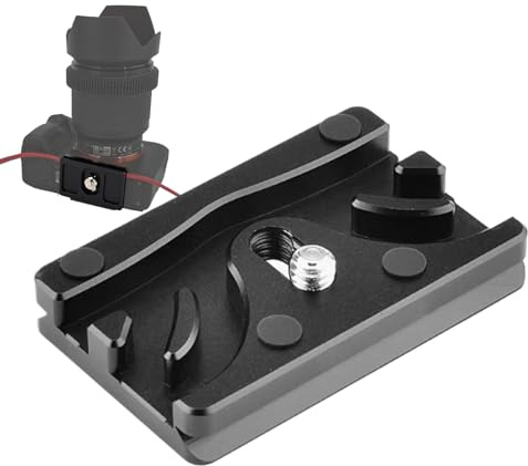 Camera Cable Clamp – Aluminum Alloy Gimbal Quick Release Plate | Secure Tether Data Cable Organizer for DSLR Rig, Live Streaming & Photography Setup