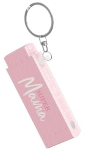 Schlüsselanhänger Mini-Zollstock Mini-Meterstab Geschenk (Rosa - Supermama - 3917361)