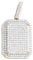 Premium Bling - 925 Sterling Silber Dog Tag Anhänger gold