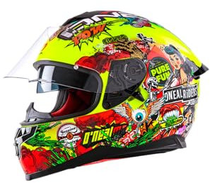 O'NEAL | Motorradhelm | Enduro Adventure Street | ABS-Schale, integrierte Sonnenblende | Challenger Helmet | Erwachsene | Crank Neon-Gelb | Größe XL