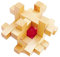 MINGZE 3D Holzpuzzle Denksportaufgaben, Knobelspiele Geduldspiel aus Holz Holzspielzeug, Logisches Spielzeug und Geschenk für Kinder und Erwachsene (Cage The Ball)