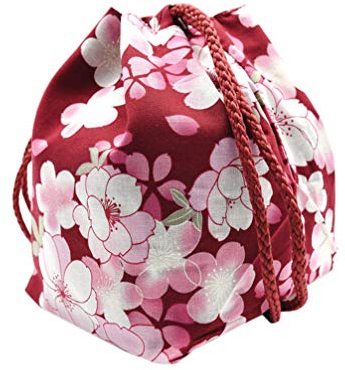 - Borsa per gioielli giapponese Kimono Print, con cordoncino, borsetta per cosmetici e collane e orecchini, colore: rosso vino, rosso (Rosso) - EN21SAV5396GQTG68N15P5FZ