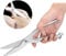 Poultry Shears, Heavy Duty Stainless Steel Kitchen Shears Premium Spring Loaded Food Scissors with Non-Slip Handle and Safety Lock, for Cutting Bone, Chicken, Meat, Fish, Seafood & Vegetables