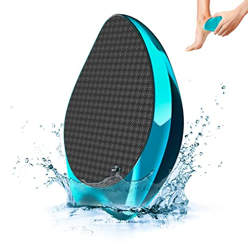 Foot File, Nano Glass Hard Skin Callus Remover, Foot Scraper Salon Home Pedicure Tool for Foot Beauty Care, Can Be Used on Both Wet/Dry Cracked Feet, Foot Rasp by AnjoCare