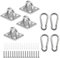 ZXShow 4 Stück M5 304 Edelstahl Augplatte mit Öse und Karabiner - Decksplatte Augplatten für Sonnensegel Wandhaken Hängematte Decken-Befestigung für Sonnensegel