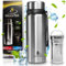 MoovTek Original theiere portable à thé Isotherme 750ml en INOX thé & Fruits, Gourde Isotherme Infusion Double paroi 18/8 – Café Thermos sans BPA pour Travail Ecole Bureau Randonnée Voyage (Argenté)