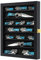 Grintus Pocket Knife Display Case - Collection Display Box for Wall - Folding Knife Cabinet with UV Protection Acrylic Lockable - Black