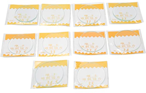 10 Stk. 30,5‑35 mm Rundes Flaches Uhrenglas, Uhrenzubehör, Das kristallklare Glasmaterial der Linse ist langlebig und langlebig mit Kristallglas Ersatzzubehör