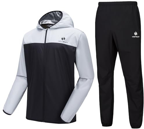 HOTSUIT Sauna Suit per Gli Uomini Costumi di Sudore Palestra Esercizio Sauna Giacca Pantalone Full Body