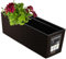 KADAX Fioriera 18,5 x 56 cm, motivo rattan, moka, con inserto – Vaso da esterni