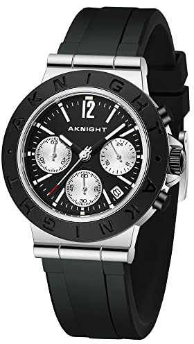 BY BENYAR AKNIGHT Herrenuhren Chronograph Analogue Quartz Armbanduhr Für Männer Silikonband Herren Fashion Business Sport Design 30M wasserdicht Elegantes Geschenk