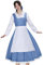 LIKUNGOU Belle Princess Dress Up per Donna Costume da Cameriera con Fiocco Accessori Halloween Cosplay Costumi (M)