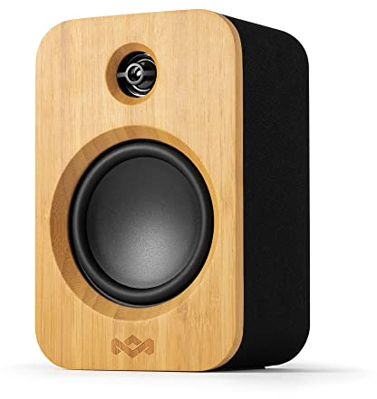 House of Marley Get Together Solo Bookshelf Speaker - Bluetooth Speaker with AUX Input, Turntable and Vinyl Record Player Compatible - Battery Powered Bookshelf Loudspeaker, Sustainable Design