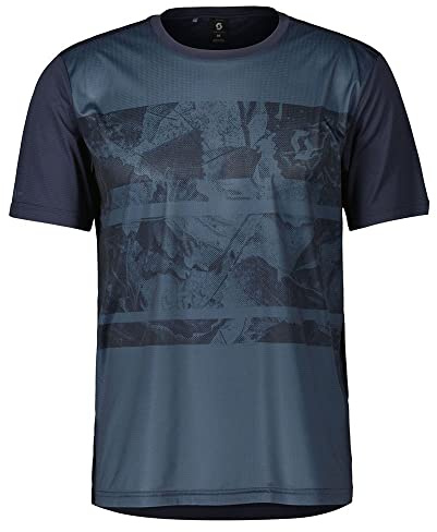 Scott Trail Flow Fahrrad Trikot kurz metal blau 2024: Größe: XL (54/56)
