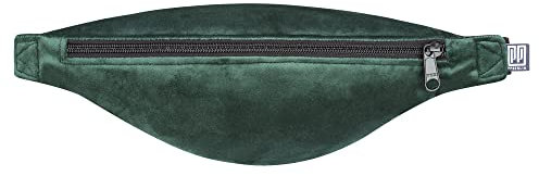 PP-Berlin Bauchtasche, Samt Grün, Schmal, Vegan, Handmade in Berlin für Damen, Herren, Unisex Hipbag, Crossbody Bag, Schultertasche, Hüfttasche