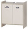 Schildmeyer Waschbeckenunterschrank Lindholm 155294, Sandeiche Dekor/Cremebeige, 56,9 x 33 x 62,4 cm
