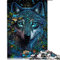 500 Teile Puzzle für Erwachsene Wolf im Mandala Dschungelpuzzle für Erwachsene Holzpuzzle Schwierig und Herausforderung (Größe 38x52cm)