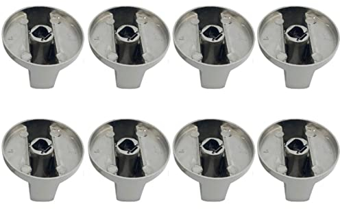 8PCS Manopole per Fornelli, Interruttore Rotativo per Gas in Metallo da 6 Mm, Set di Manopole per Interruttori Rotanti per Forno, Manopole di Controllo per Fornelli, Robuste Manopole di Ricambio per M