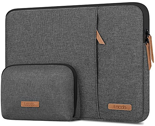 Lacdo 360° Rundumschutz Laptop Tasche Hülle für 15 Neu MacBook Air M5/A3448 2026, M4 A3241 2025/M3 A3114/M2 A2941 2024-2023, 15 MacBook Pro A1990 A1707, Dell XPS 15 Plus 2022-2020 Bag, Dunkelgrau