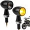 EXLECO 2pcs LED Motorrad Blinker DC 12V Edelstahl Mini Blinker IP65 Wasserdicht M8 Universal LED Blinker Motorrad Hintere Blinkerleuchte Seitenblinker Kontrollleuchte für Motocross Moped E Scooter