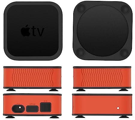 Protective Case For Apple TV 4K 2021 6th Gen,TV 4K 2021 6th Anti-Slip Shock Proof Silicone Sleeve Set-top Box TV Box Waterproof Cover Elegantly (orange)