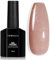 TOMICCA UV Nagellack Glitter Silber Glitter Dunkel Nude, 15ml Dunkles Nude Glitter Gel-Nagellack, UV LED Soak Off Manicure Gel Lacquer Varnish