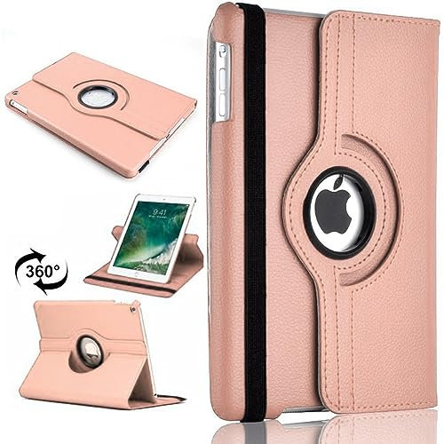 PROTech Funda giratoria de 360 grados para iPad Air 1 de 9,7 pulgadas (2013), iPad Air 2 (2014), iPad 5ª (2017), iPad 6ª (2018), apagado y encendido automático, funda protectora ligera para tablet