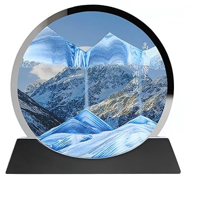Cadre Sable Mouvant, Sablier Decoratif Cadre Sable,Peinture De Sable Qui Coule 3D,mouvant Peinture Sable Tableau Sable Qui Coule 3d Rond Sable Cadre Sablier Decoratif Pour Enfants Adolescents ( Color