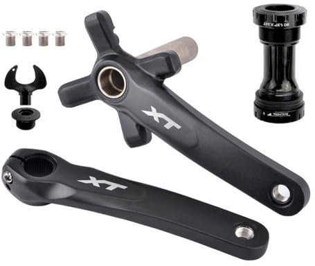 HIMALO Mountainbike-Kurbelgarnitur 170mm/175mm MTB Kurbelarm-Satz 64/104BCD Hohl Integriert Fahrrad-Kurbelgarnitur Mit BSABB (Size : 175mm)