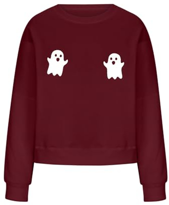 LAZIRO Herbst Und Winter Damen Rundhalsausschnitt Personalisierte Bedruckte Mode Rundhalsausschnitt Sweatshirt Lose Damen Pullover Top