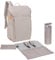LÄSSIG Baby Wickelrucksack mit Wickelunterlage, Kinderwagenbefestigung und Flaschenhalter/GRE Slender Up Backpack taupe