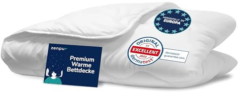 ZenPur Premium Steppdecke, 220 x 240 cm, für 2 Personen, hergestellt in der EU, Zertifiziert nach Öko-TEX Standard 100, kombinieren Qualität und Eleganz