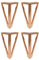 Metal Furniture Feet Triangle Cabinet Legs Replacement Feet for Table Sofa 4PCS Rose Gold Furniture Hardware