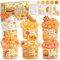 6 Packungen Orange Schleim mit Farbverlauf - Wolkenschleim, Butter Schleim & Clear Schleim, Schleim für Kinder mit Verschiedenen Schleimzusätzen, Schleim-Partygeschenke für Mädchen und Jungen(Dessert)
