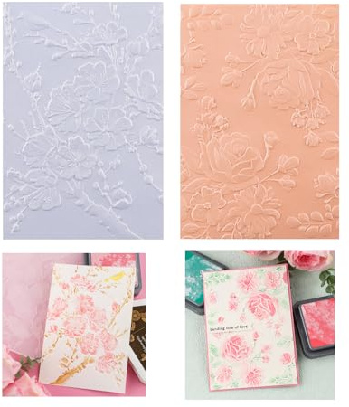 BAOFALI Prägeschablone mit 3D-Blumen für Kartenherstellung, Prägeschablone, Papierkarten-Prägeschablone für Bastelarbeiten, Scrapbooking, Fotoalbum, Karten, Papierbasteln, Dekoration, 16 x 11,5 cm, 2