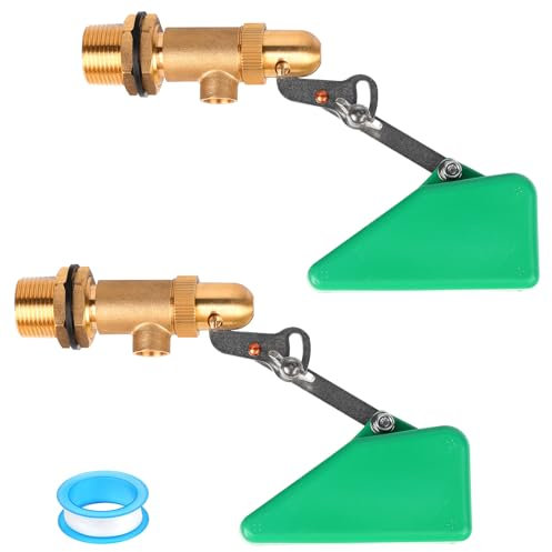 Robinet Flotteur en Laiton 3/4 Pouces, Robinet Flotteur à Bille Avec Bras Ajustable et Filtre pour Fontaine, Abreuvoir, RéServoir D'Eau, Piscine, éTang, Aquarium, Pack de 2
