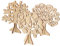 STOBOK 3St Baumförmige Holzspäne seidenband ripsband jakobsweg holzbäume wohnungsdeko marker basteln bastelset leerer Holzchip Malscheibe leerer Holzausschnitt Graffiti-Chip MDF