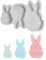 3 Stück Silikonformen Gießformen Ostereier Hase WISIRENT, Osterhase Gießformen Silikon Frühling, Osterhasen Silikonform Silikonform Osterei, Silikonformen Gießformen Ostern Frühling