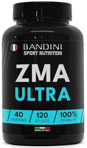 Bandini® Zinc Magnesium ULTRA | Complexe Zinc + Magnésium + Vitamine B6 | 120 Gélules | Complément avec Dosage Optimal | Facilite la prise de Masse et la Récupération Musculaire | Sans Additifs et OGM