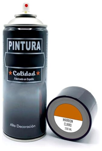 AC - Bote de Pintura en Spray - Fabricado en España - Ideal para cualquier superficie, Madera, Metal, Cartón, Piedra o Cerámica - Capacidad de 200 ML - Color Marrón Claro