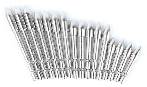 SHARROW 36 Stück Bogenschießen Einfügen Pfeilspitzen Pfeil Tipps Metall Jagdspitze Insert Broadheads 60/80/100/120 Grains Feld Punkt für ID 4.2mm Pfeilschäfte (80 Grains, OD 6.0mm)