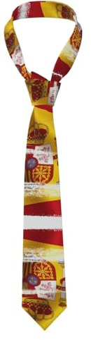 Whjdpp - Corbata para hombre, diseño de bandera de España para negocios, diario, trabajo, cumpleaños, boda, fiesta, banquete, regalo